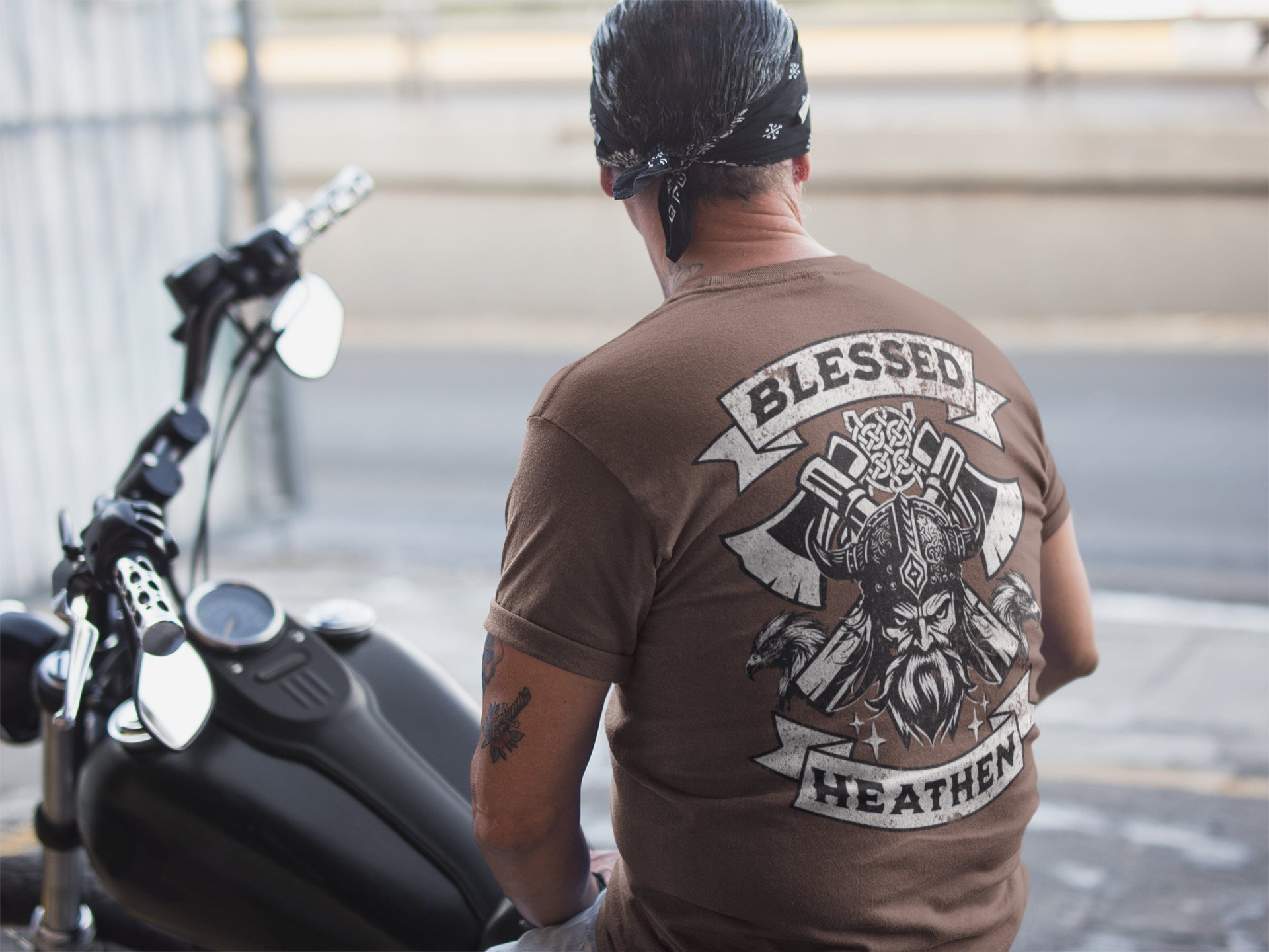 Men's Viking Warrior - Design on Back Only