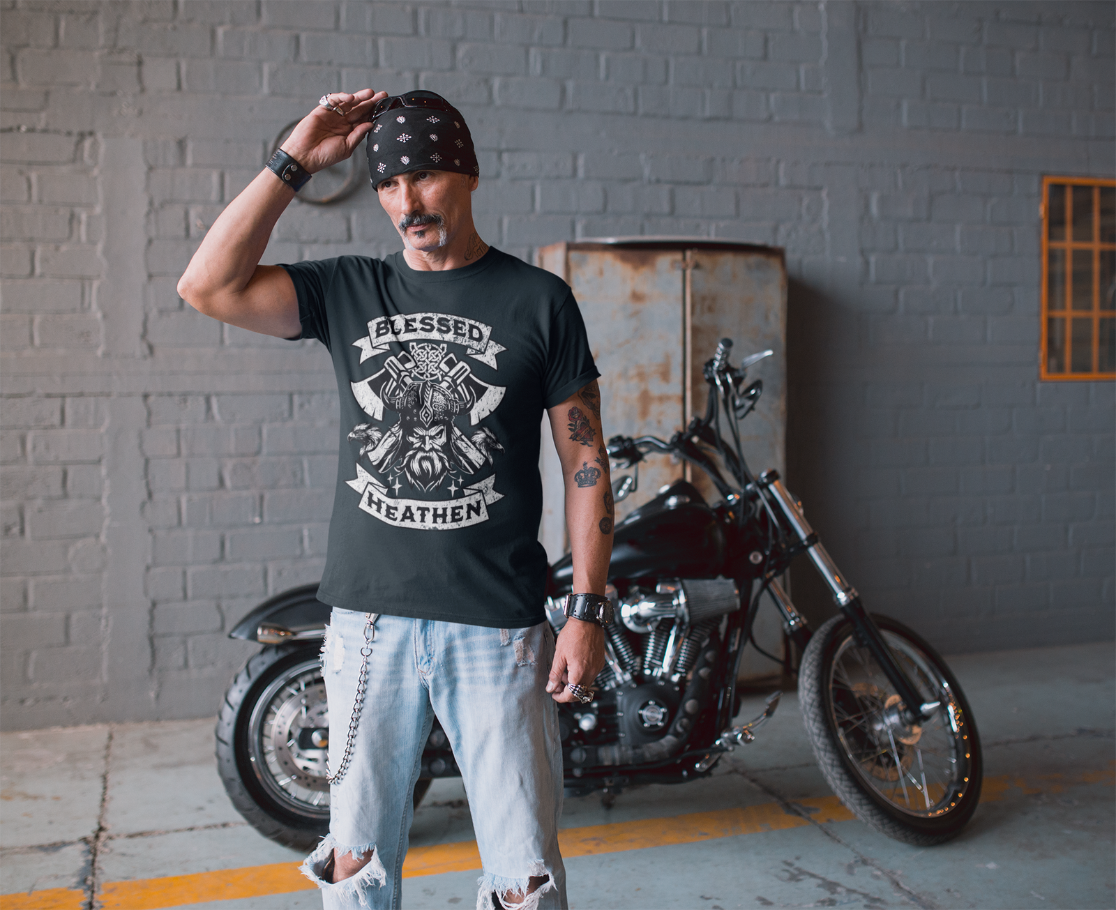 Men's Viking Warrior - Design on Front Only