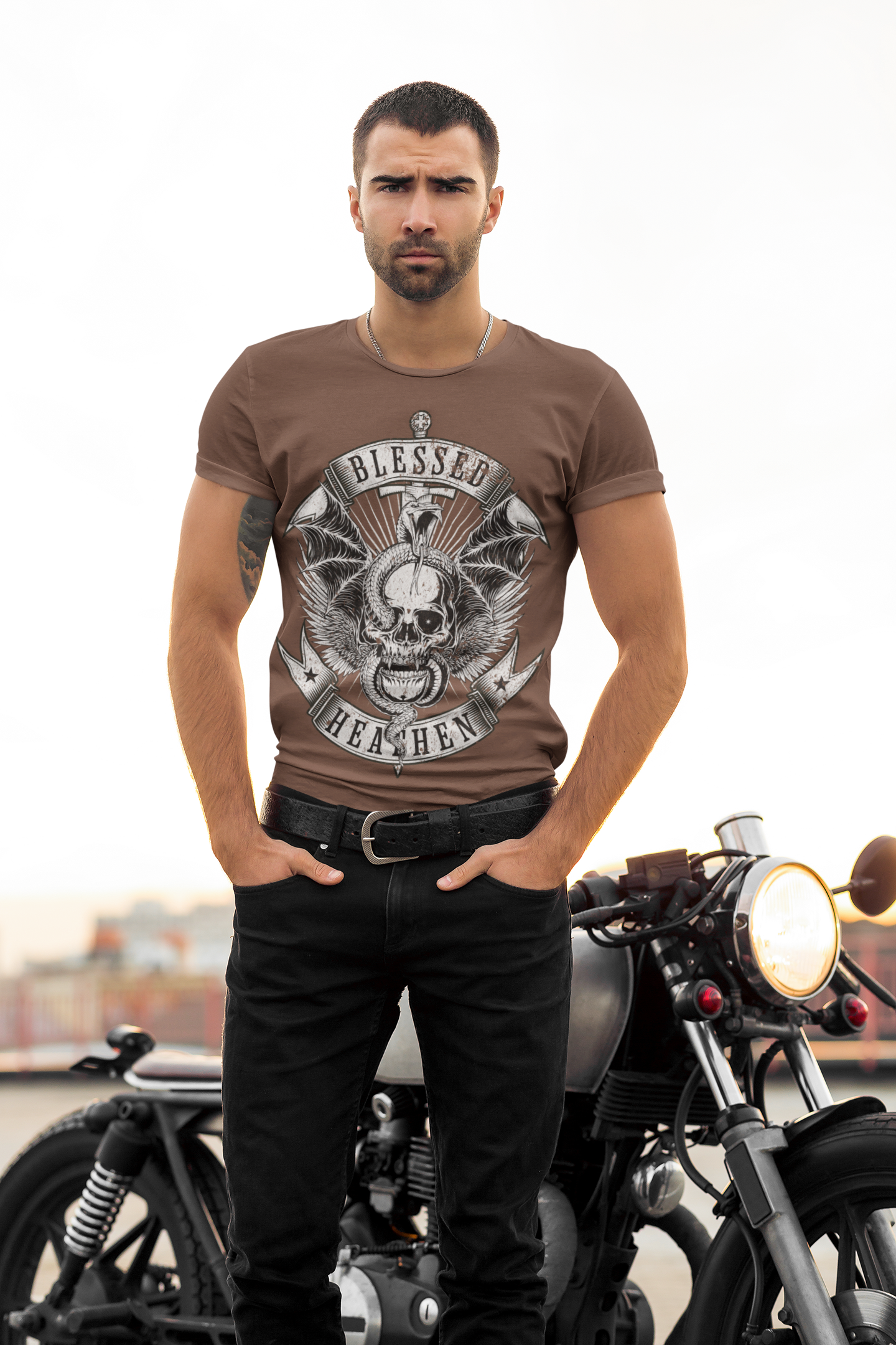 Men's Viper & Skull - Design on Front Only