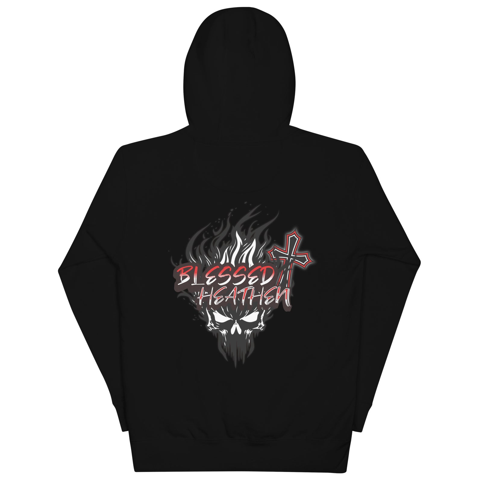 Unisex Hoodie with Blessed Heathen Logo on Back Only