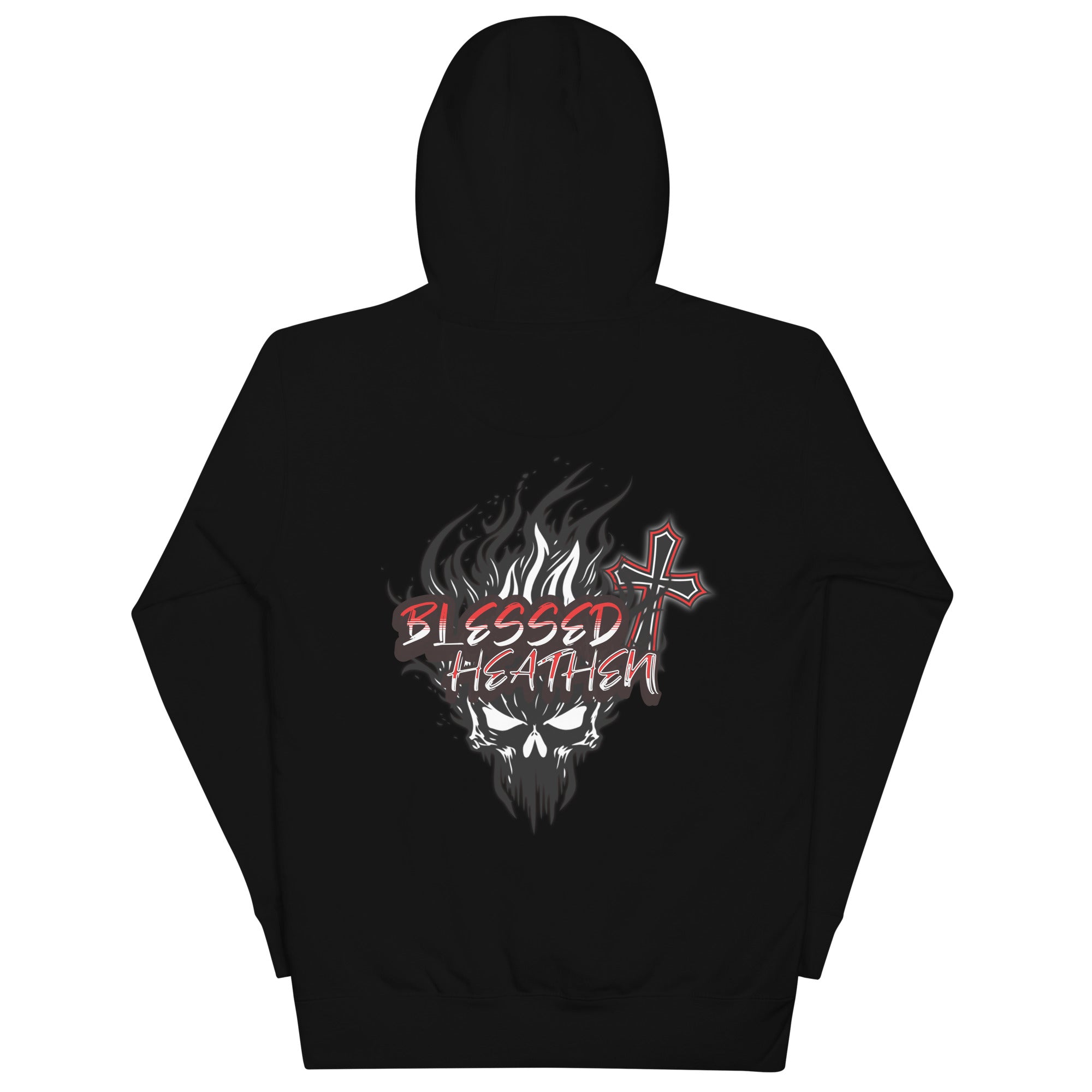 Unisex Hoodie with Blessed Heathen Logo on Back Only