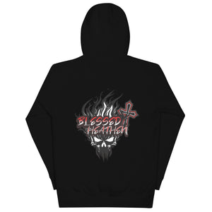Unisex Hoodie with Blessed Heathen Logo on Back Only