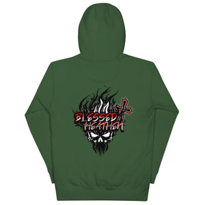 Unisex Hoodie with Blessed Heathen Logo on Back Only