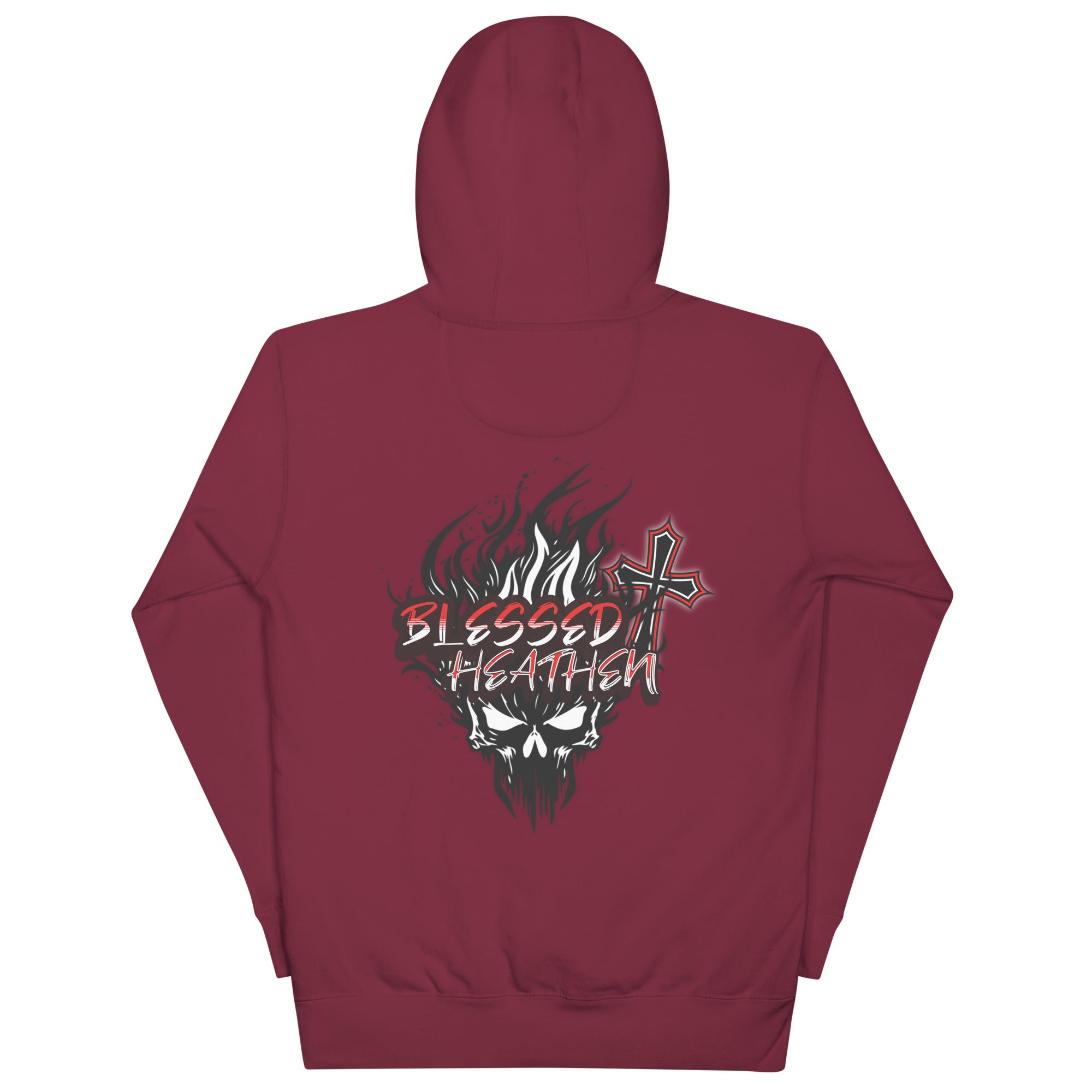 Unisex Hoodie with Blessed Heathen Logo on Back Only