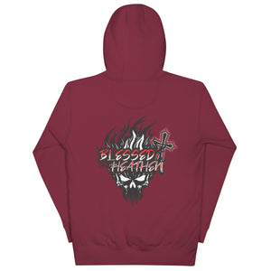 Unisex Hoodie with Blessed Heathen Logo on Back Only