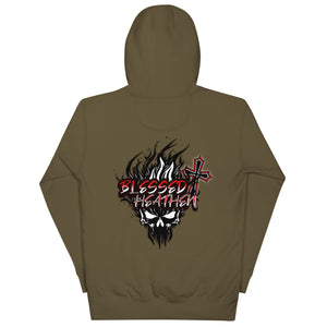 Unisex Hoodie with Blessed Heathen Logo on Back Only