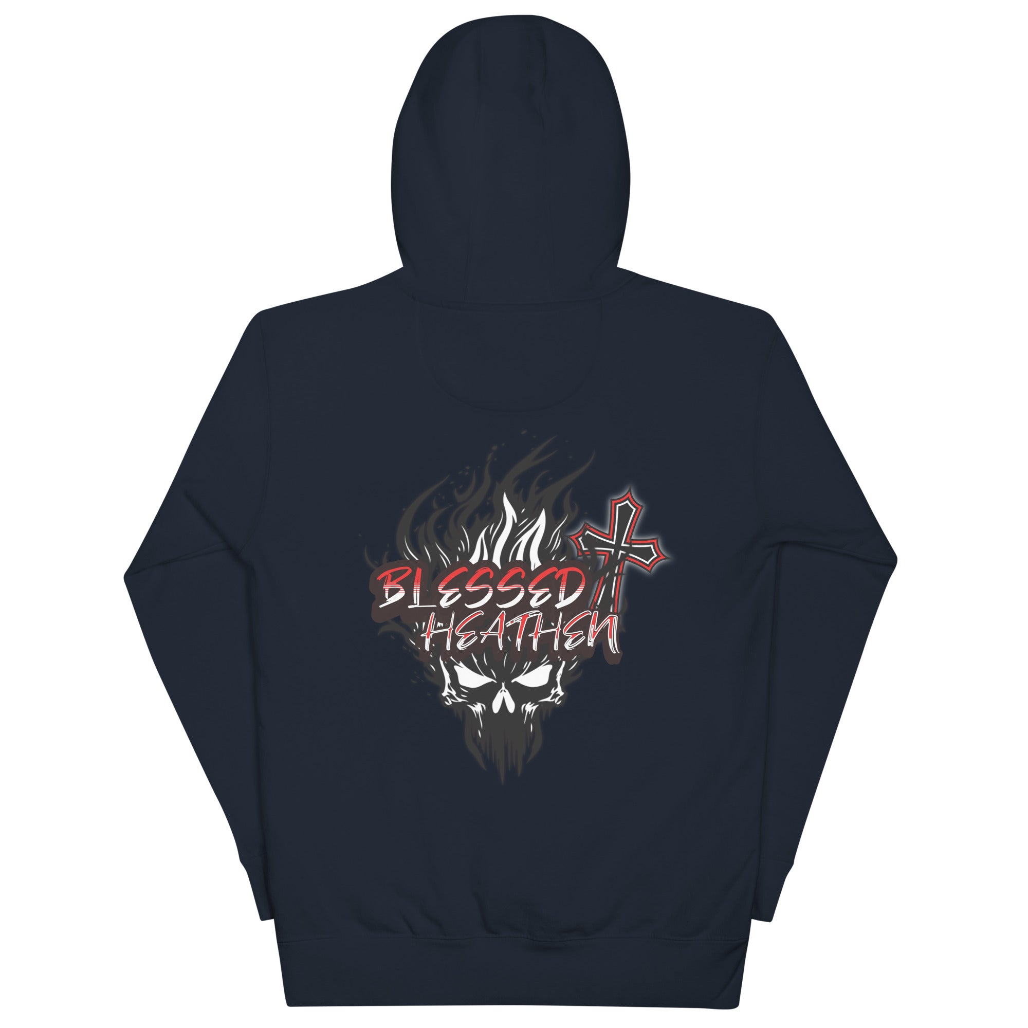 Unisex Hoodie with Blessed Heathen Logo on Back Only
