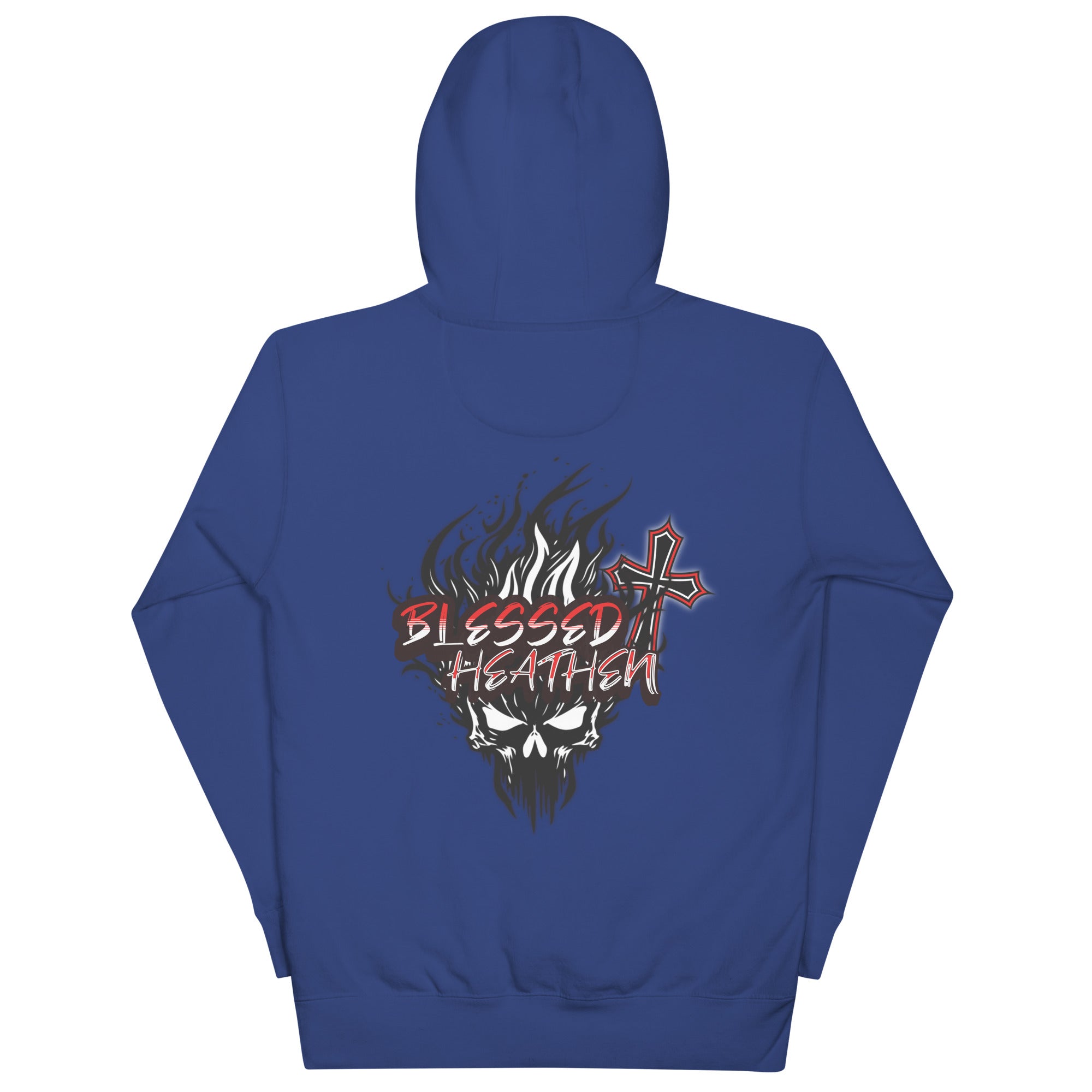 Unisex Hoodie with Blessed Heathen Logo on Back Only